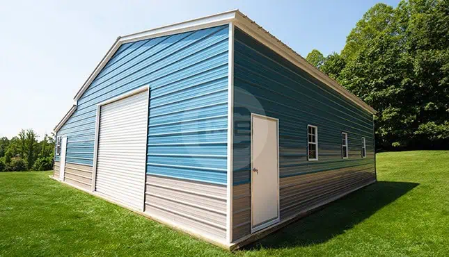 30x40x12-workshop-lean-to-5 30'x40'x12' Workshop w/ 12'x40'x8' Lean-To